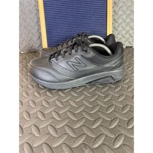 New Balance 928v2 Walking Shoes Women Size 10 D Black Leather Lace Up WW928BK3|
